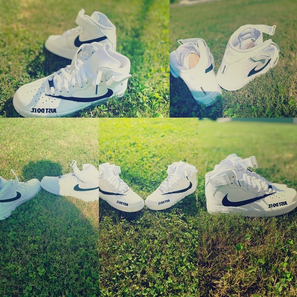 mid top air force ones black